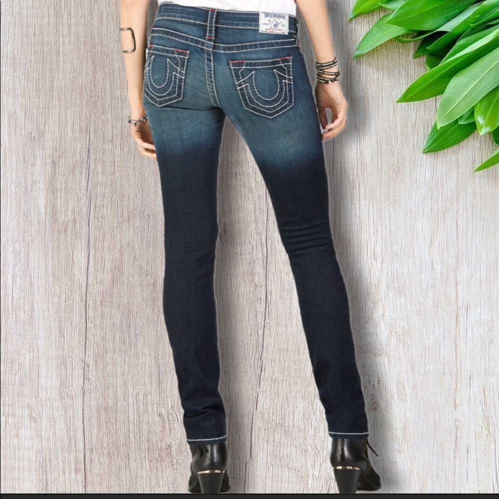 NWOT True Religion Hand Picked Skinny Ripped Jeans